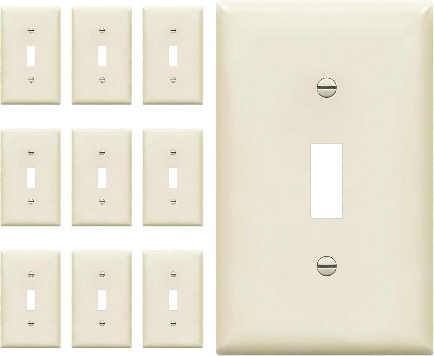 Placa pared interruptor luz 1-Gang 4.5x2.76 Policarbonato