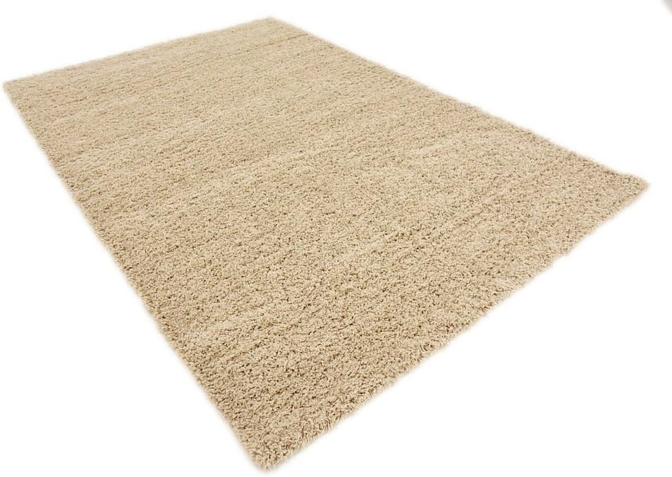 Alfombra área Solid Shag 6x9ft color gris pardo
