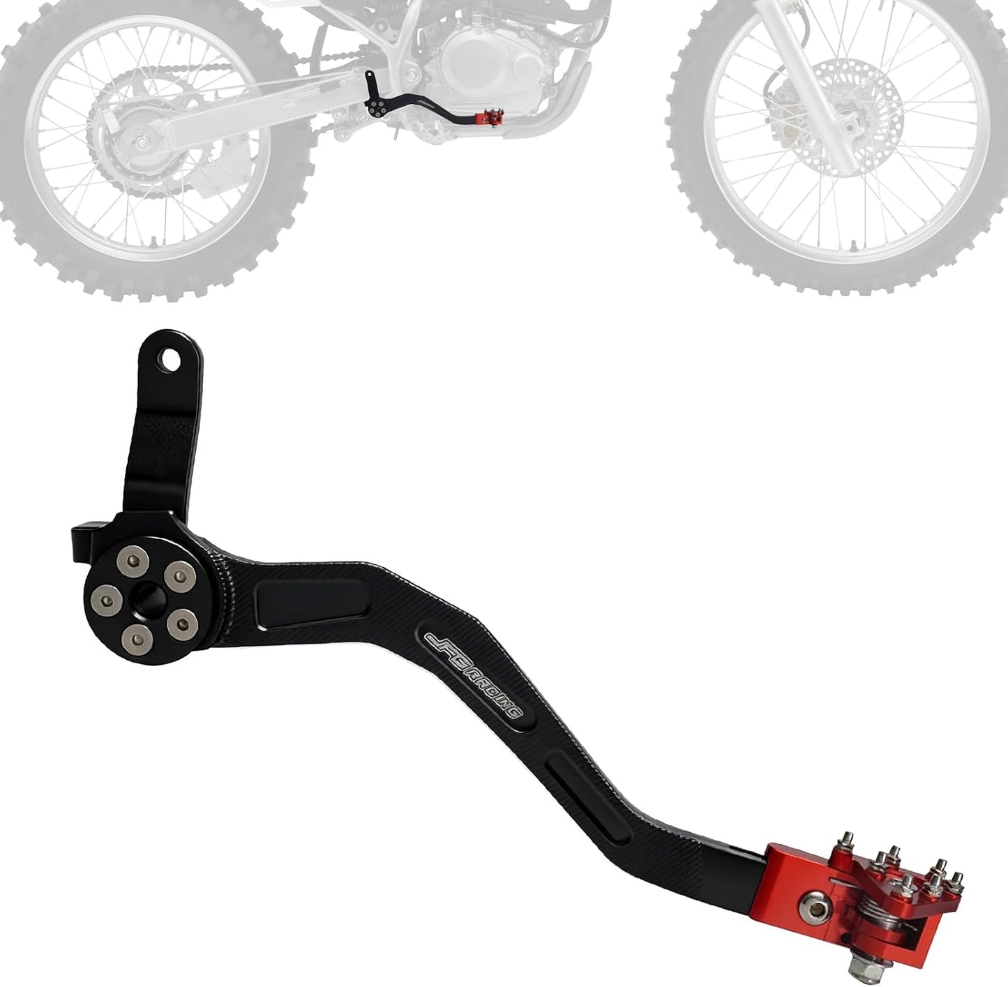 Palanca freno trasero aluminio CNC para CRF150F 03-17 rojo