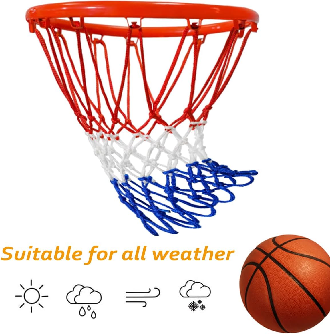 Red baloncesto repuesto 2uds resistente exterior e interior