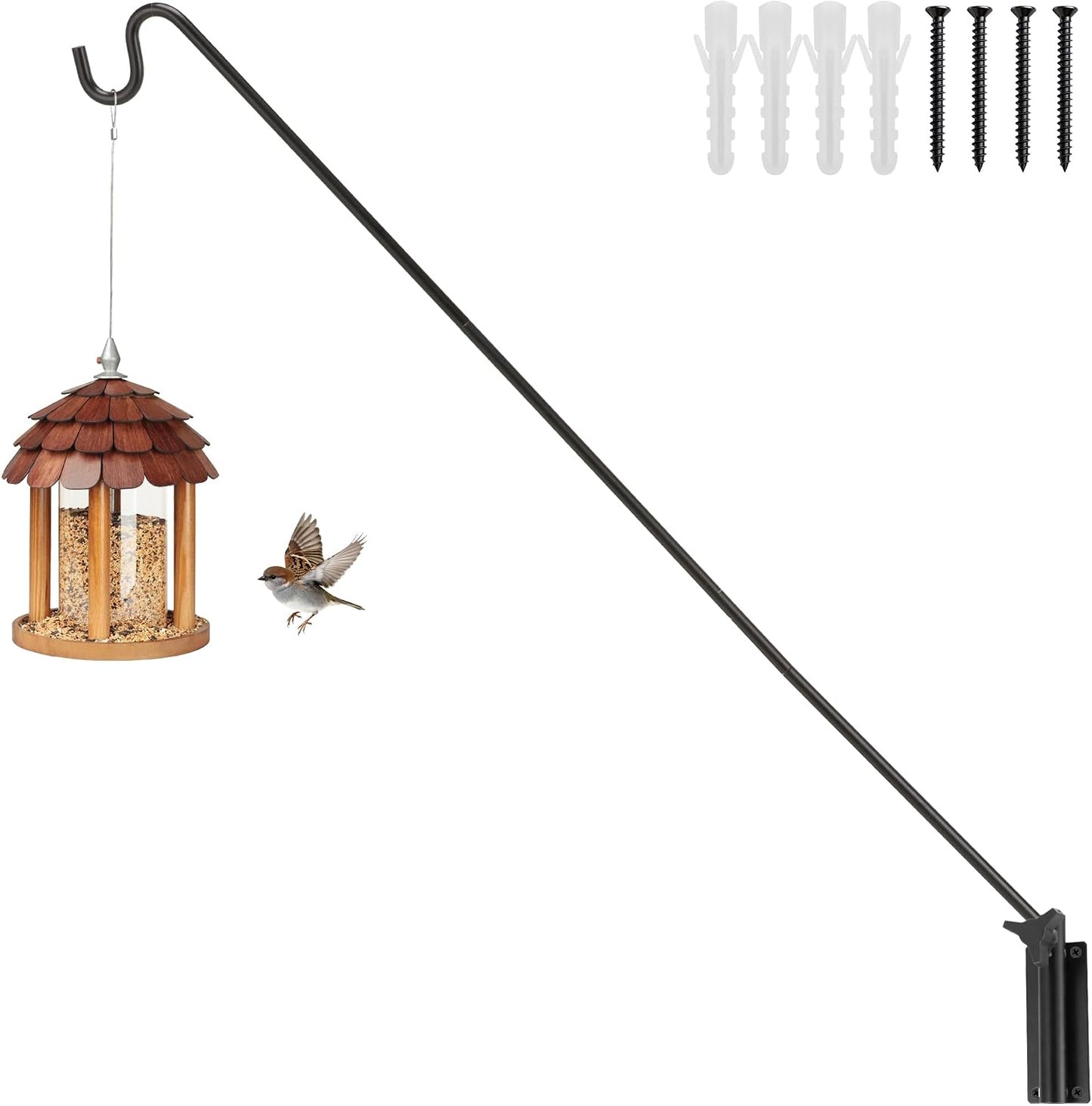 Gancho pared extensible 28-43" para comederos plantas
