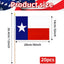 20 Banderas Texas 5x8pulg Palos Madera Lanza Mini