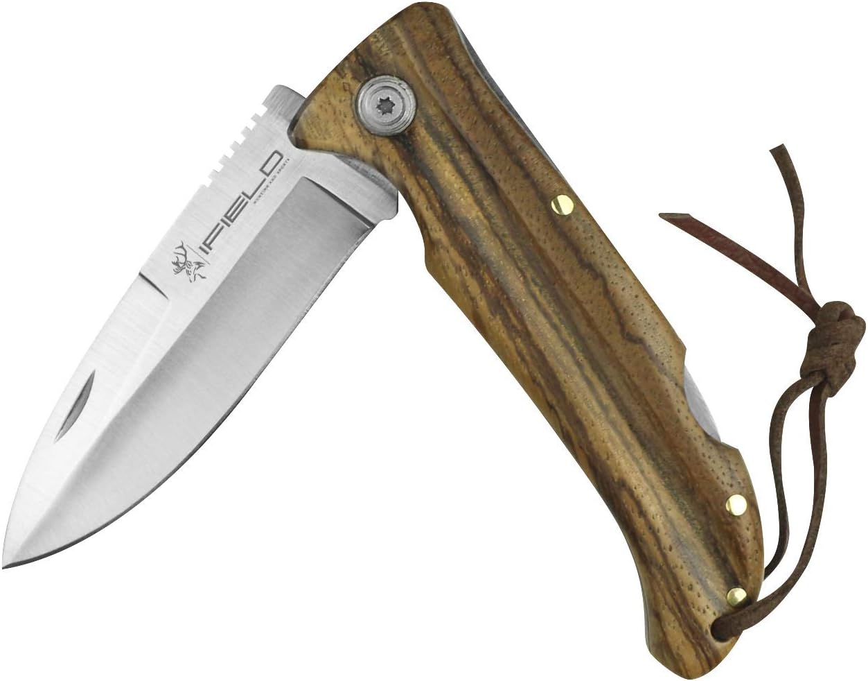 Cuchillo plegable Camper mango madera cebra 8.2"