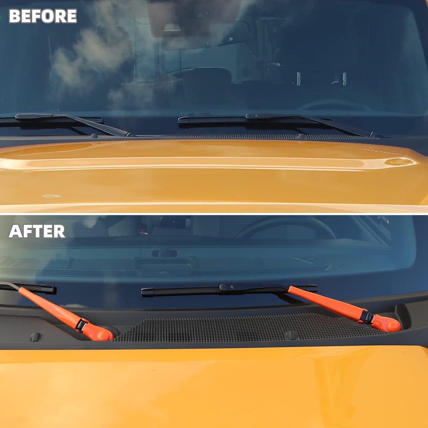 Cubierta decorativa limpiaparabrisas Ford Bronco 21-26 naranja