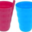 Vasos plástico sin BPA popote 11oz set 4 reutilizables