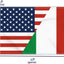 Bandera Italia EE.UU. 2x3ft 150d doble cara decoración patio