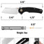 Cuchillo táctico plegable acero Stonewash G10 negro