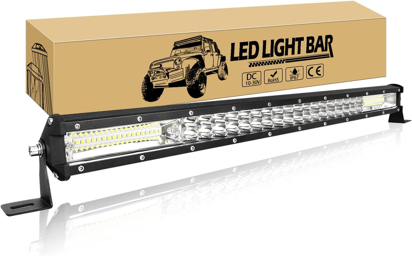 Barra luz LED 24pulg 12-24V IP67 impermeable haz puntual 4x4