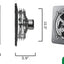 Ventilador pared 12pulg 720CFM alta velocidad sótano