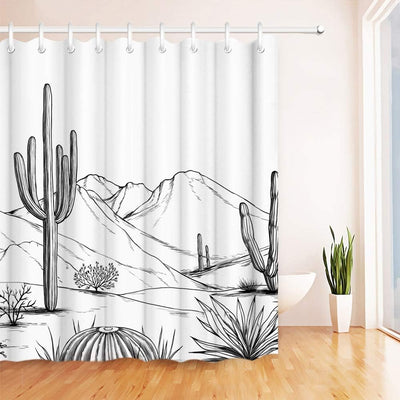 Cortina ducha occidental cactus 72x72pulg tela impermeable