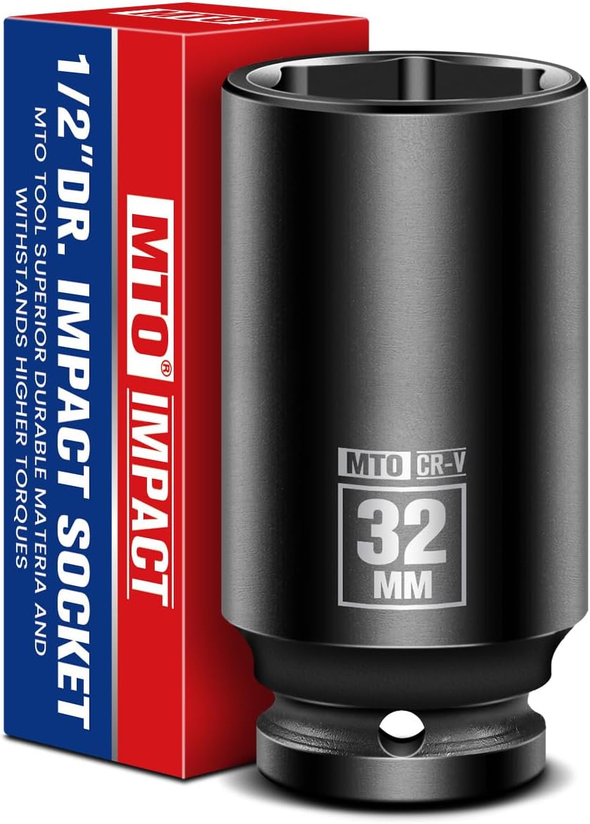 Set llaves impacto 1/2" 32mm 6 puntas acero CR-V