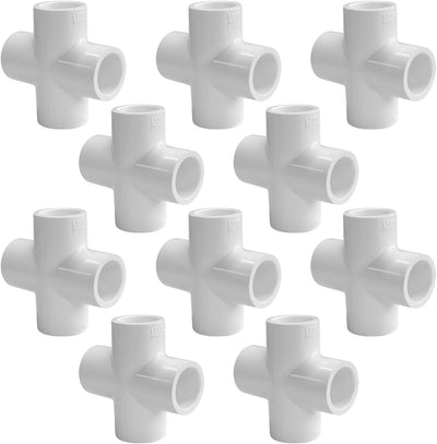 10 Accesorios PVC 1pulg para muebles bricolaje estantería