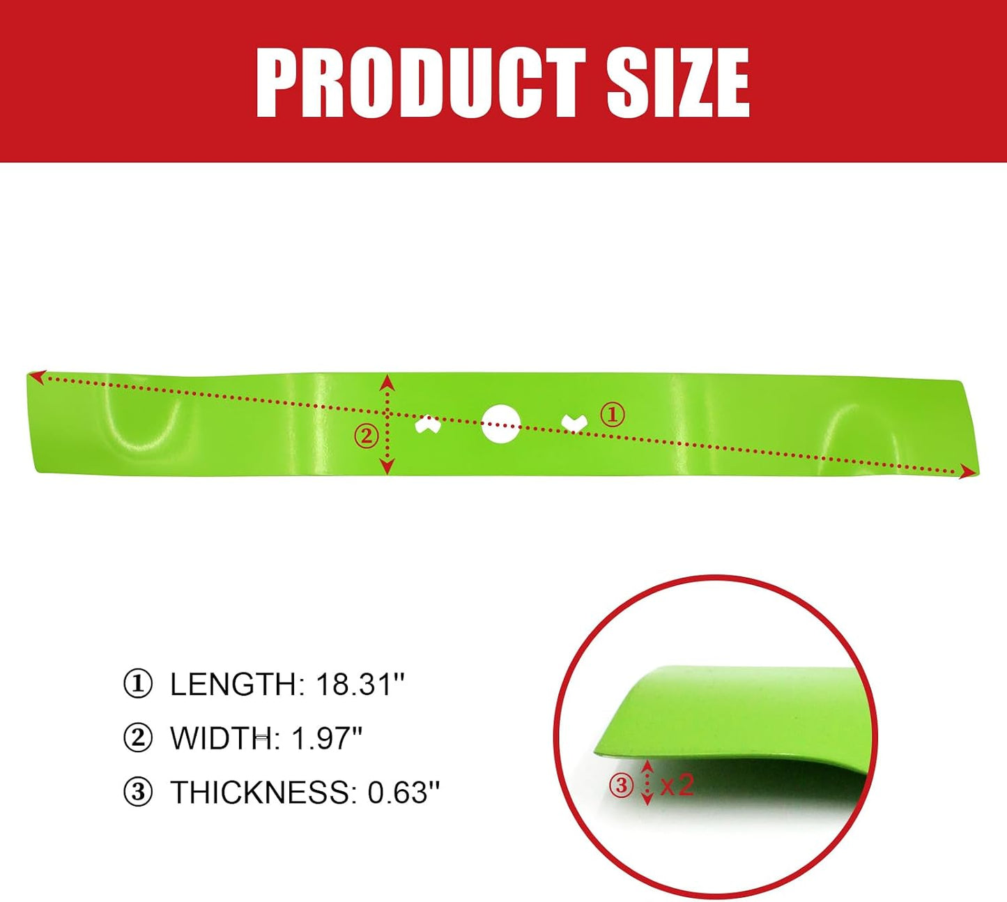 Cuchilla cortacésped Greenworks 19"