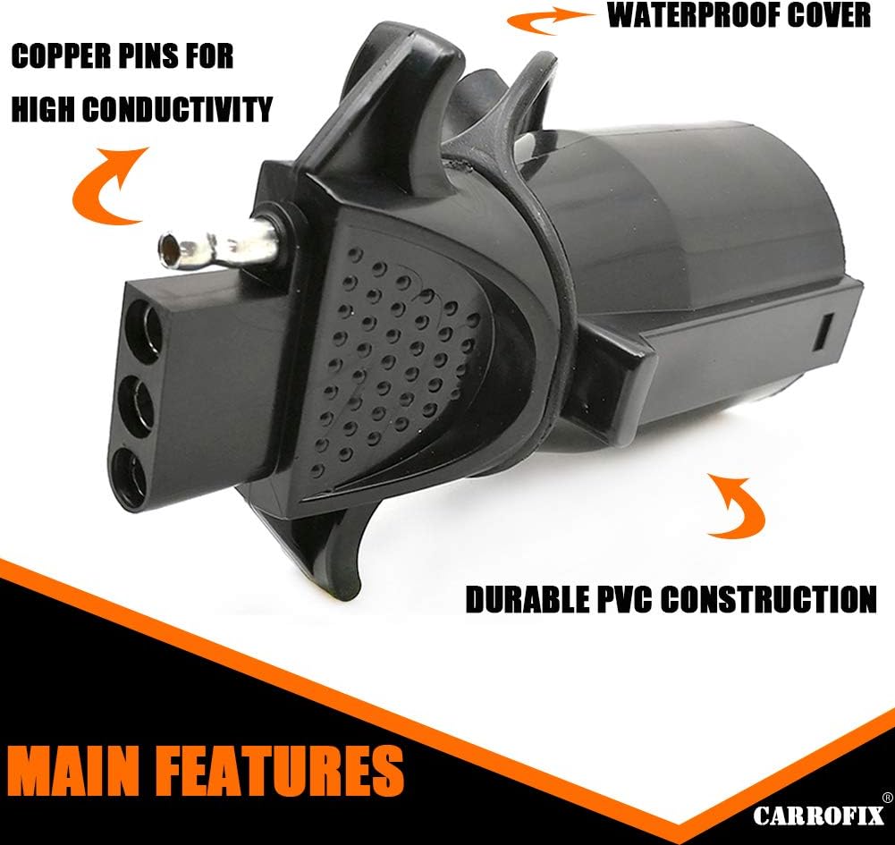 Adaptador 7 a 4 pines conector remolque resistente antipolvo