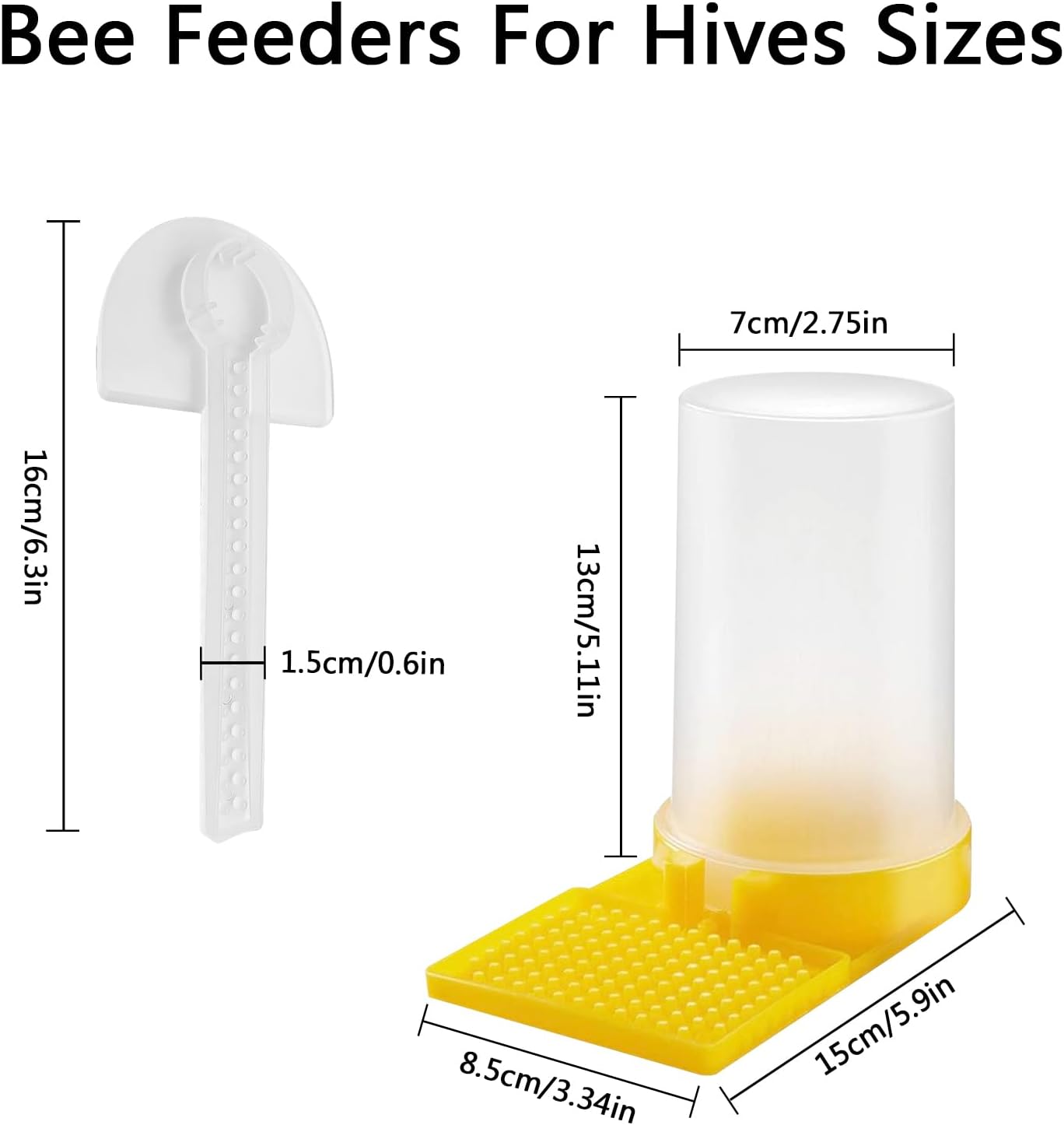 Paquete 4 alimentadores abejas 2 grandes 2 pequeños colmena