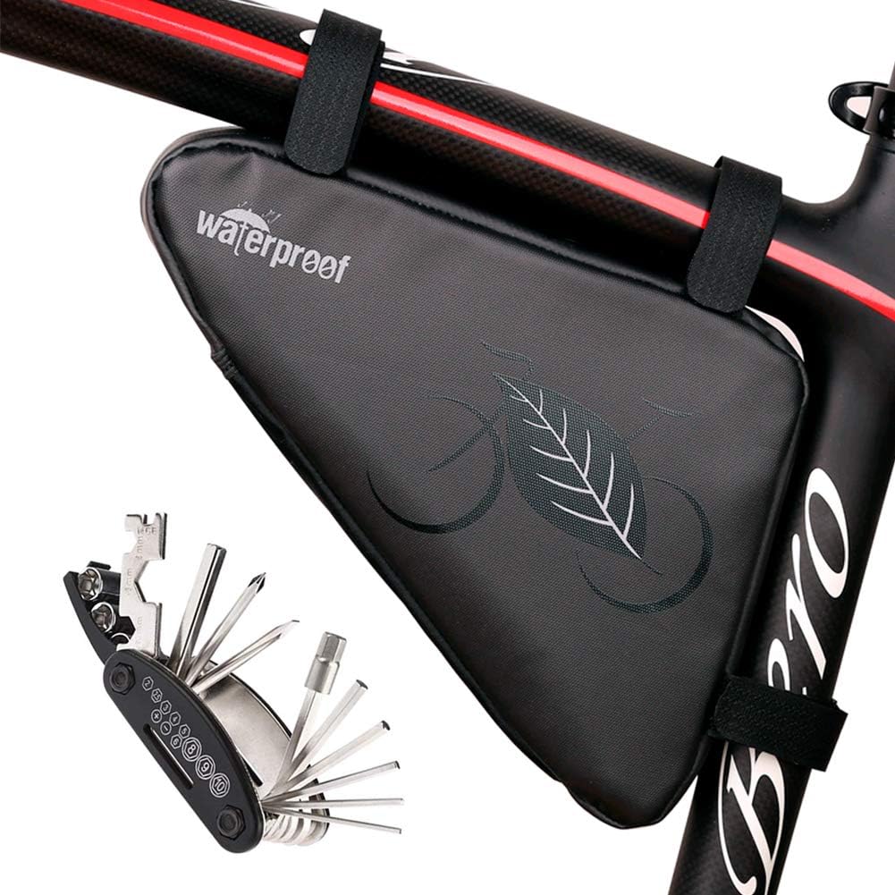 Bolsa triangular para bicicleta 2l con teléfono