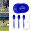 Cuencos helado con cuchara 12 pzas reutilizables azul