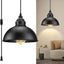 Lámpara colgante enchufable 15ft metal sala cocina comedor