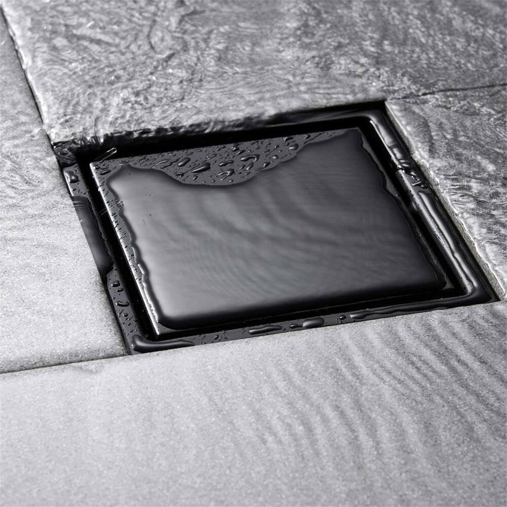 Rejilla drenaje ducha 6pulg acero inox negro mate