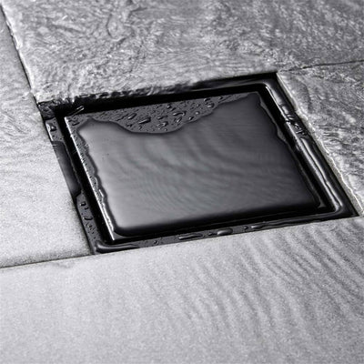Rejilla drenaje ducha 6pulg acero inox negro mate