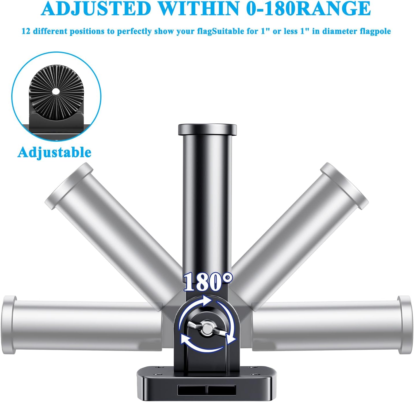 Soporte ajustable para mástil bandera aluminio resistente