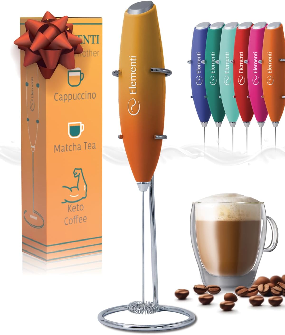 Varita espumadora leche y mezclador café portátil