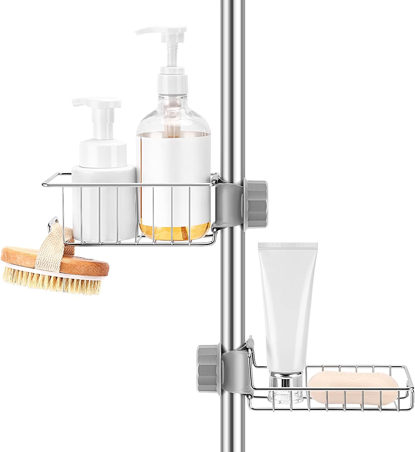Organiz. bañera acero inox estantes ducha