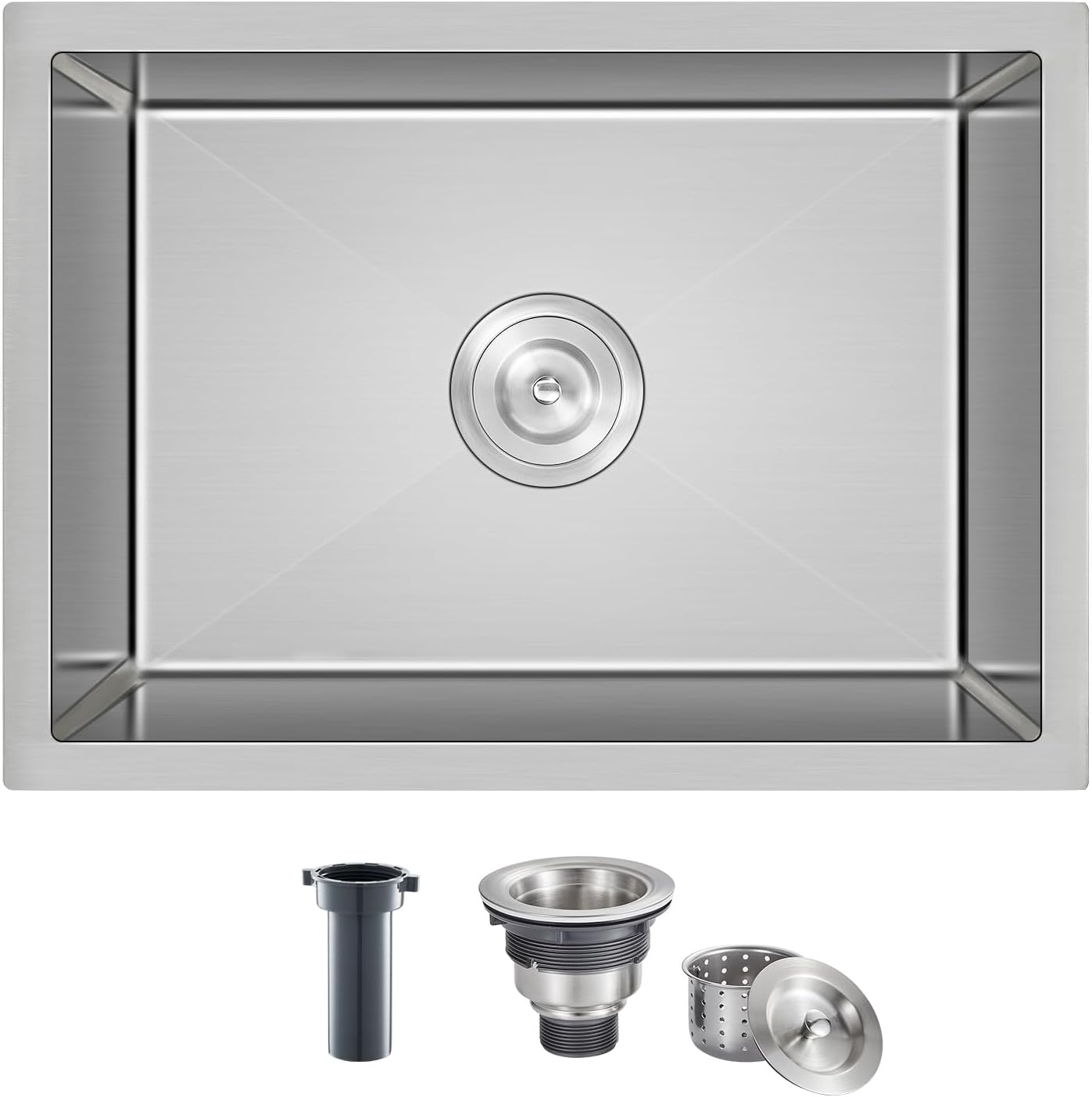 Fregadero cocina inferior 25x18pulg acero inox 304 con