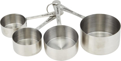 Juego 4 Vasos Medidor Acero Inox Color Plata