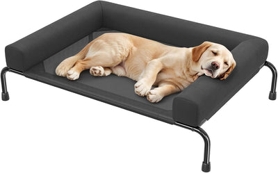 Cama perros grandes malla transpirable 47.75x31pulg negro