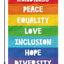 Bandera jardín arco iris 12x18pulg visible ambos lados