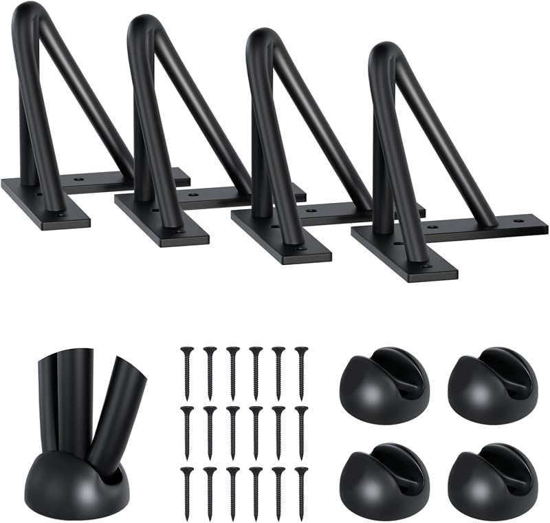 Patas mesa horquilla 4" metal negro 880lb