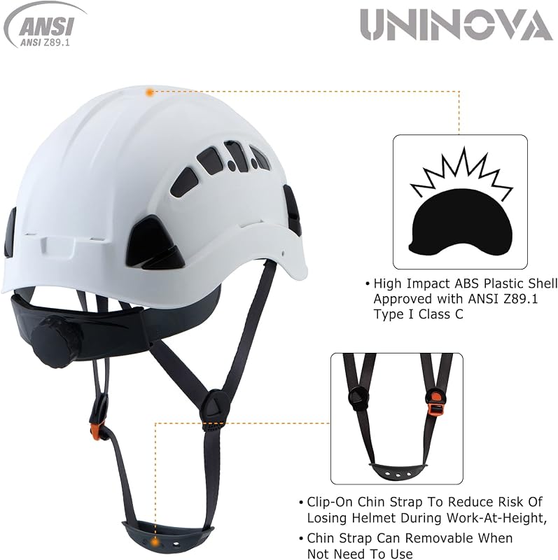 Casco seguridad ANSI Z89.1 ajustable 6 puntos