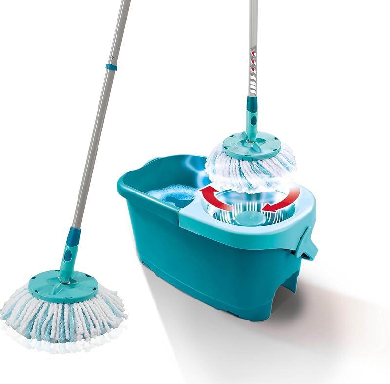 Trapeador ergo con cubo 33cm microfibra 360