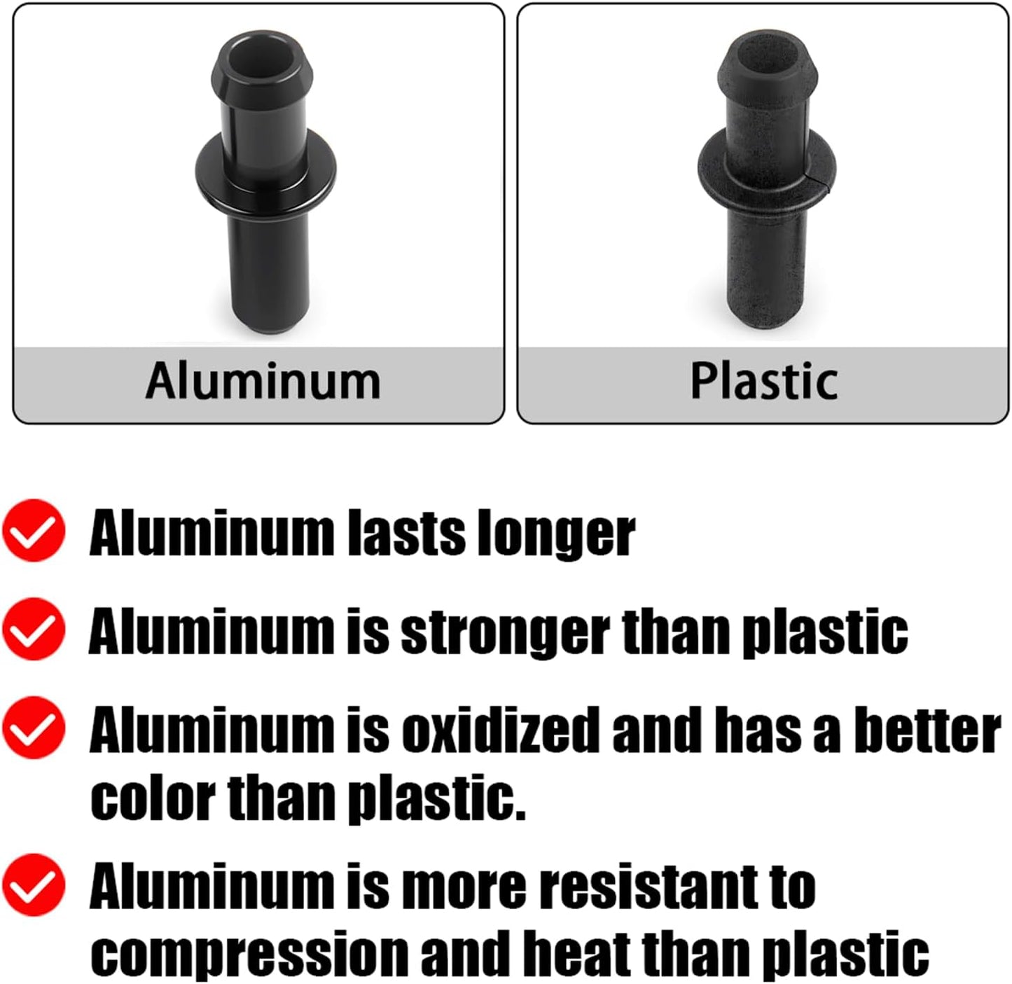 Potenciador freno aluminio 2 pzas conector manguera vacío