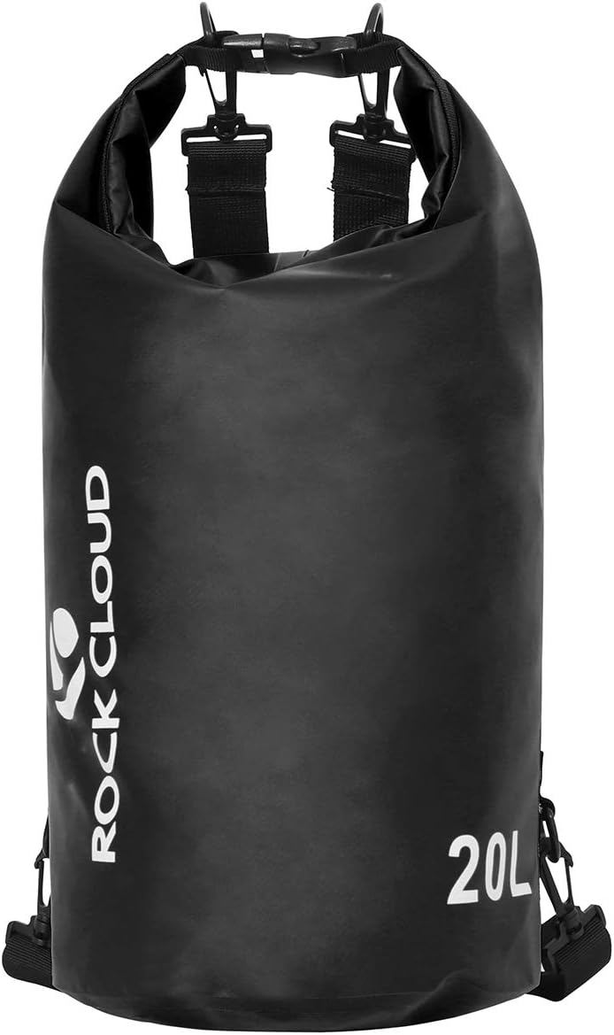 Bolsa seca impermeable para kayak surf pesca negro