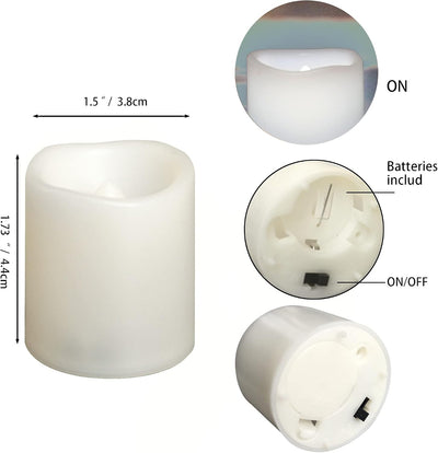 Velas votivas led blancas parpadeantes eléctricas 6 pzas