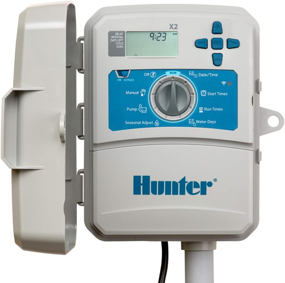 Controlador aspersor Hunter X2 8 zonas riego exterior clima