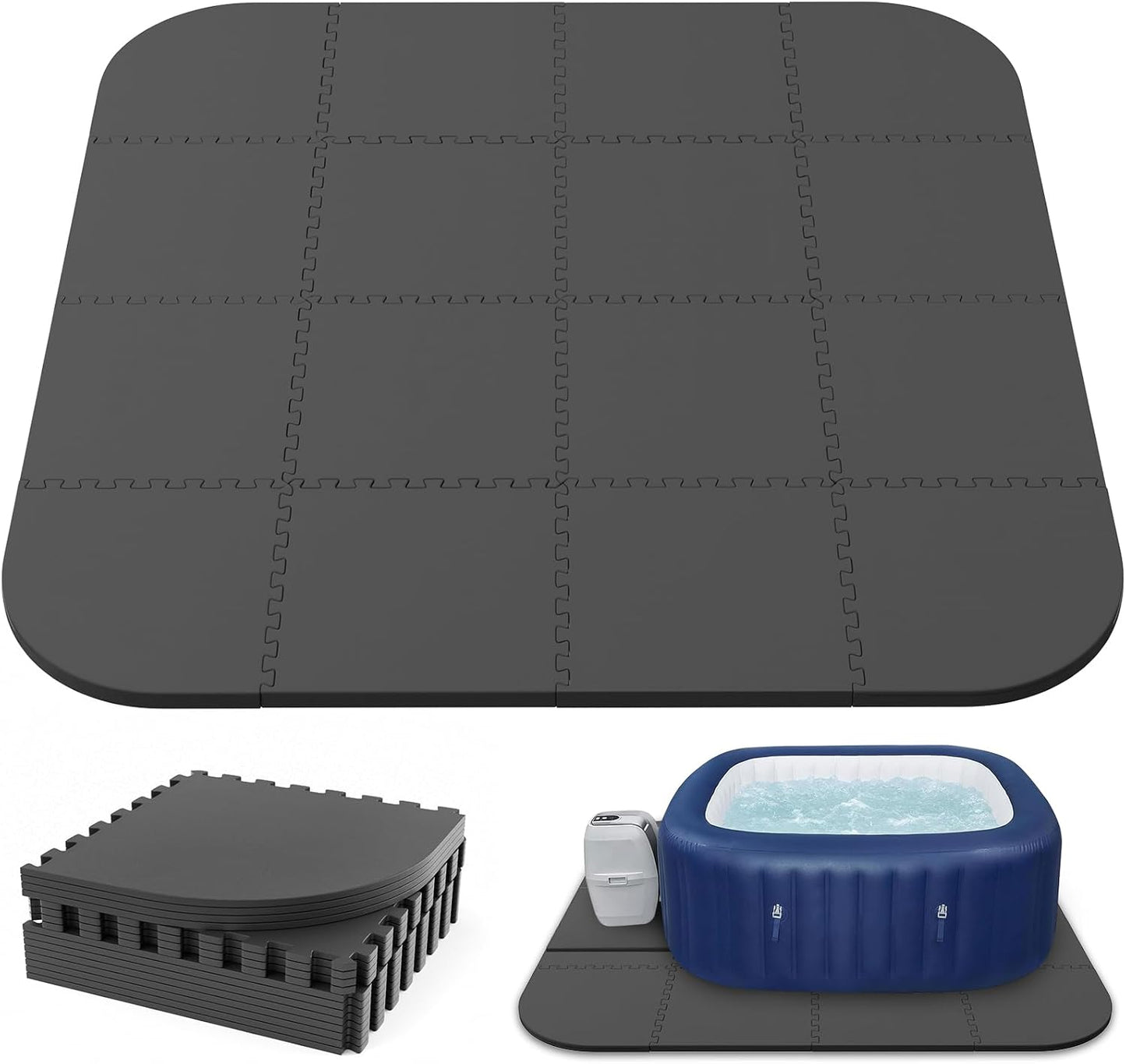 Estera hinchable bañera 85" 6mm EVA negro