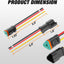 Conectores DT 3 pines 16 AWG impermeables para coches