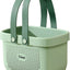 Cesta plástico con asa para baño cocina dormitorio verde