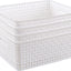 Cesta plástico 8qt tejido 4 Pzas
