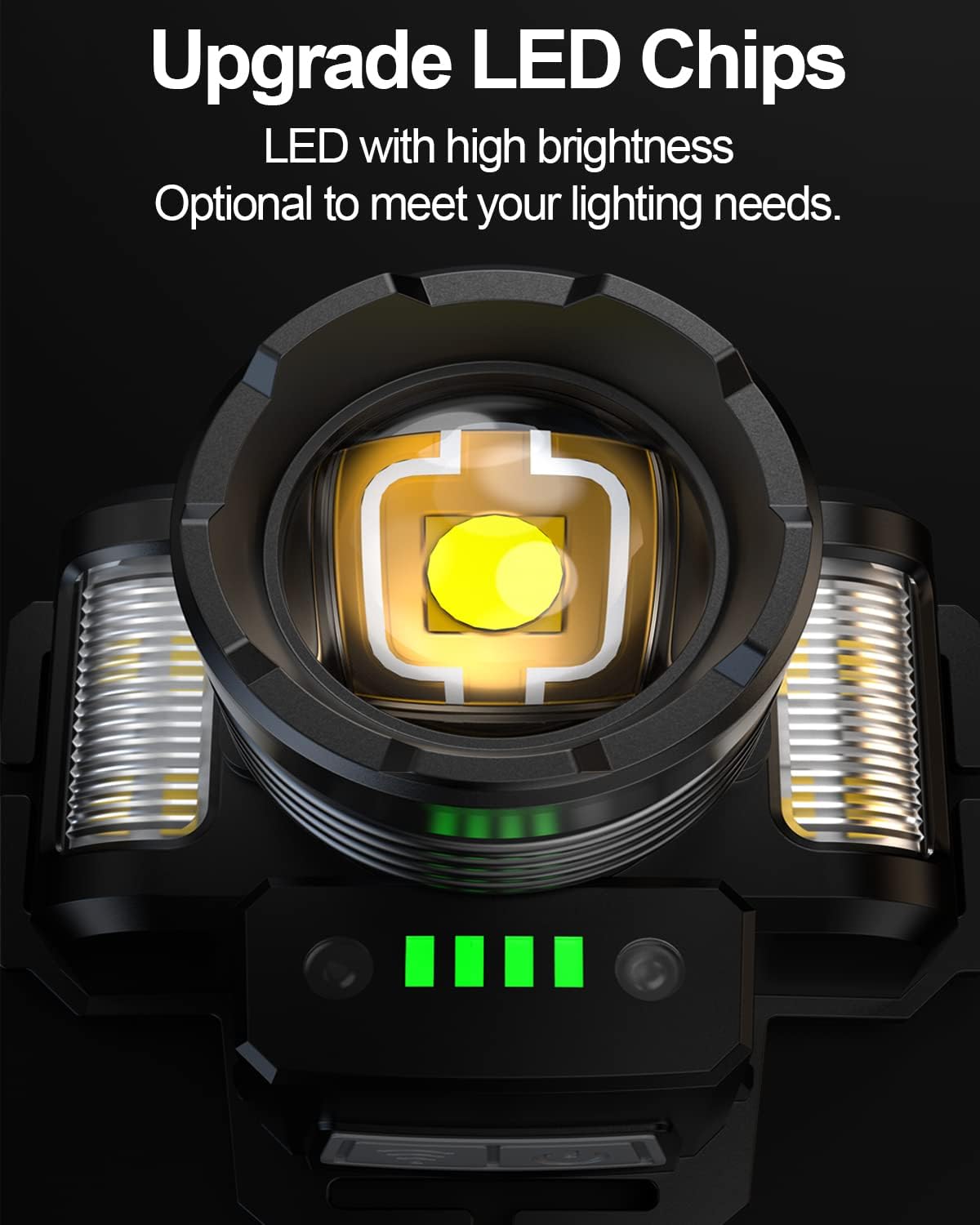 Linterna frontal LED recargable impermeable 5 modos exterior