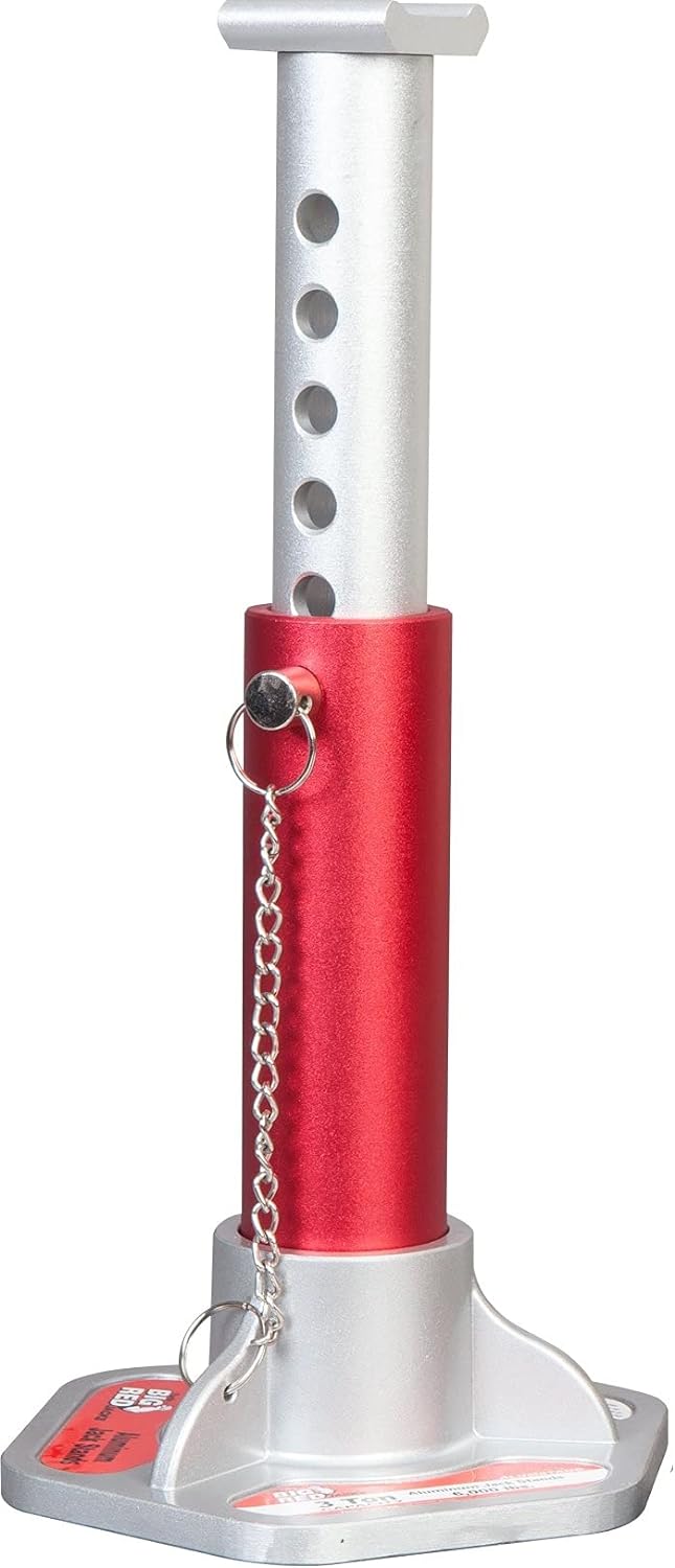 Soporte aluminio pasadores bloqueo 3 toneladas rojo/plata
