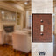 Placa pared interruptor cobre puro martillado