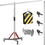Soporte C acero inox altura ajustable 10pies base móvil con ruedas