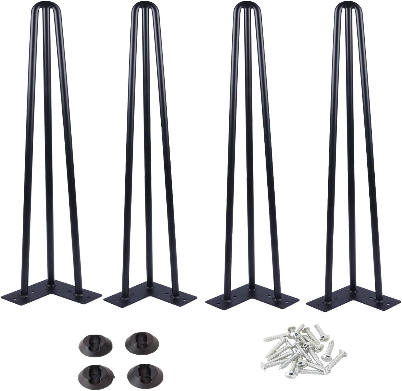 Patas mesa horquilla 20pulg soporte TV negras