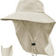 Sombrero sol ala ancha UPF50 con cubierta facial desmontable