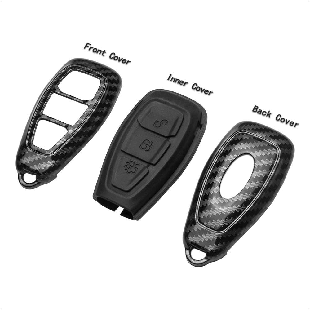 Funda llavero comp Ford C-MAX Escape Focus RS 3 botones fibra
