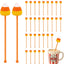 30 Palitos Swizzle Plástico para Cóctel Halloween Otoño
